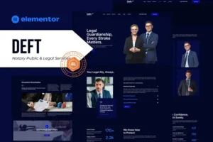 Mua Deft - Notary Public & Legal Services Elementor Template Kit giá rẻ