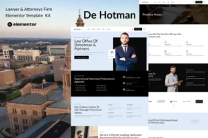 Mua DeHotman - Laywer & Attorney Firm Elementor Template Kit giá rẻ