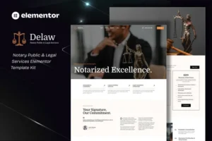 Mua Delaw - Notary Public & Legal Services Elementor Template Kit giá rẻ