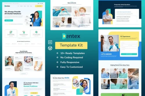Mua DENTEX - Dentist & Dental Care Elementor Template Kit giá rẻ