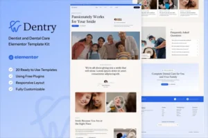 Mua Dentry - Dentist & Dental Care Elementor Template Kit giá rẻ