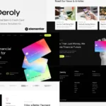 Deroly – Digital Bank & Credit Card Elementor Template Kit