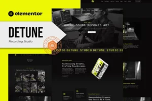 Mua Detune - Recording Studio Elementor Pro Template Kit giá rẻ