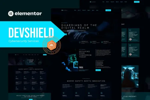 Mua Devshield - Cybersecurity Services Elementor Pro Template Kit giá rẻ