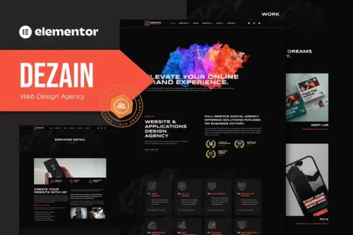 Mua Dezain - Web Design Agency Elementor Pro Template Kit giá rẻ
