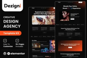 Mua Dezigni - Creative Design Agency & Portfolio Elementor Template Kit giá rẻ