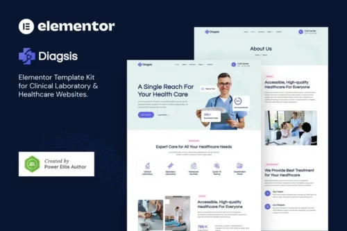 Mua Diagsis – Clinical Laboratory & Healthcare Elementor Template Kit giá rẻ