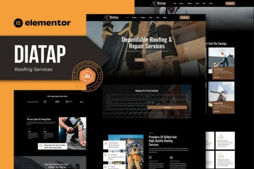 Mua Diatap - Roofing Services Elementor Template Kit giá rẻ