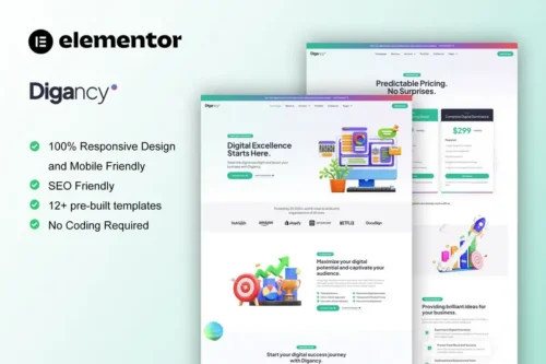 Mua Digancy - Digital Agency Elementor Template Kit giá rẻ