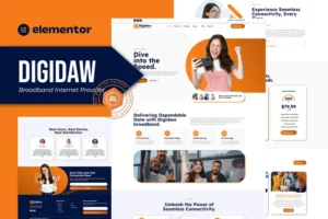 Mua Digidaw - Broadband Internet Services Provider Elementor Template Kit giá rẻ