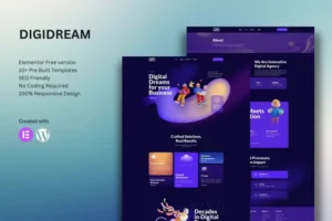 Mua Digidream - IT Solutions Company Elementor Template Kit giá rẻ