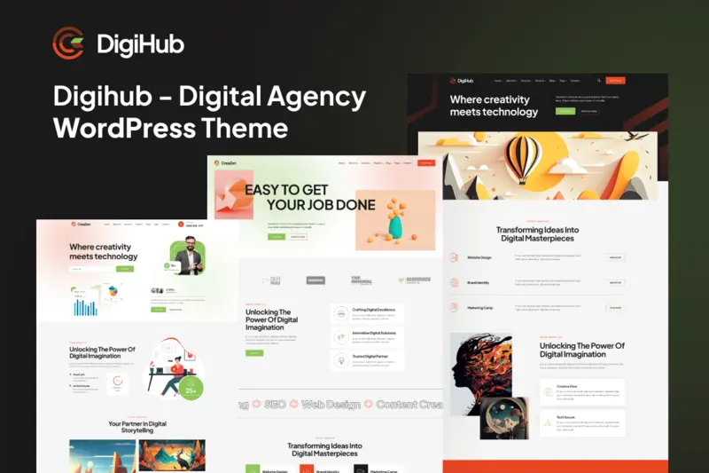 Mua Digihub - Digital Agency WordPress Theme giá rẻ