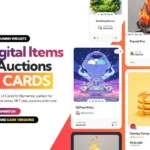 Digital Items and Auctions – Elementor UI Cards