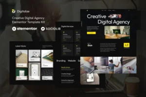 Mua Digitalize - Creative Digital Agency & Portfolios Elementor Template Kit giá rẻ