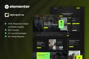 Mua DigitalPrime - Digital Agency Elementor Template Kit giá rẻ
