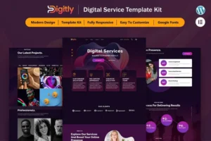 Mua Digitly - Digital Service Agency Elementor Template Kit giá rẻ
