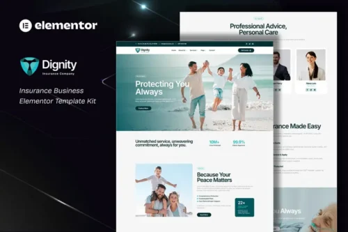 Mua Dignity - Insurance Business Elementor Template Kit giá rẻ