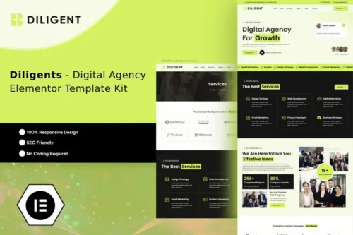 Mua Diligent - Creative Agency & Portfolio Elementor Template Kit giá rẻ