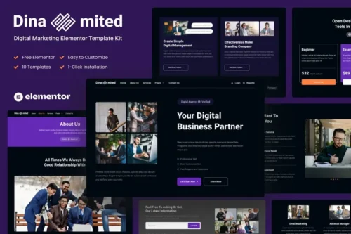 Mua Dinamited - Digital Marketing & Business Elementor Template Kit giá rẻ