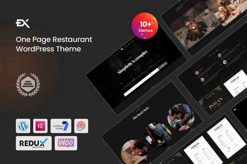 Mua Dinex - One Page Restaurant WordPress Theme giá rẻ