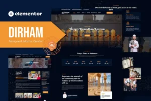 Mua Dirham - Mosque & Islamic Center Elementor Pro Template Kit giá rẻ