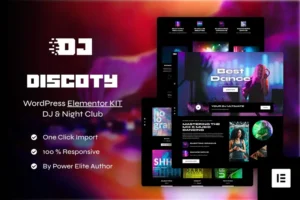 Mua Discoty - DJ & Night Club Elementor Pro Template Kit giá rẻ
