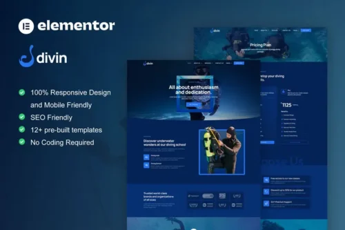 Mua Divin - Diving Club Elementor ProTemplate Kit giá rẻ