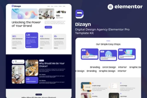 Mua Dizayn - Digital Design Agency Elementor Pro Template Kit giá rẻ