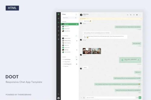 Mua Doot - Chat App Template + Sketch, Figma & AdobeXD giá rẻ