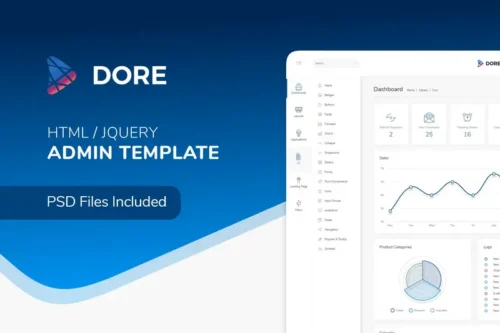 Mua Dore - Html jQuery Admin Template giá rẻ