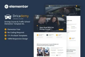 Mua Dricademy - Driving Course & Traffic School Elementor Template Kit giá rẻ
