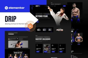 Mua Drip - Boxing School & Martial Arts Elementor Template Kit giá rẻ