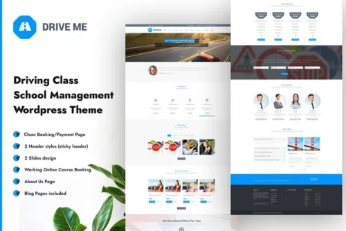 Mua Driveme - Driving School WordPress Theme giá rẻ