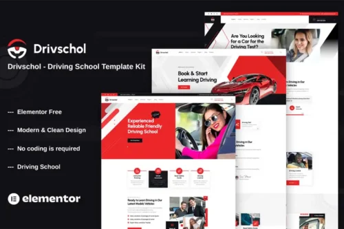 Mua Drivschol - Driving School Elementor Template Kit giá rẻ