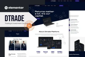Mua Dtrade - Trading & Investment Company Elementor Template Kit giá rẻ