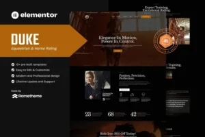 Mua Duke - Equestrian & Horse Riding Elementor Template Kit giá rẻ