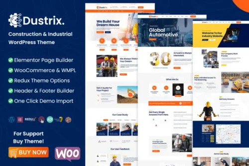 Mua Dustrix - Construction and Industry WordPress Them giá rẻ