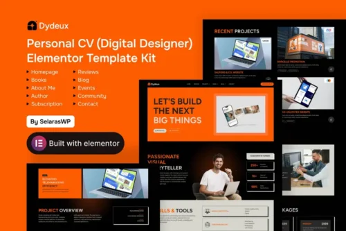Mua Dydeux - Personal CV Digital Designer Elementor Pro Template Kit giá rẻ