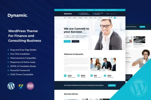 Mua Dynamic - Finance and Consulting WordPress Theme giá rẻ