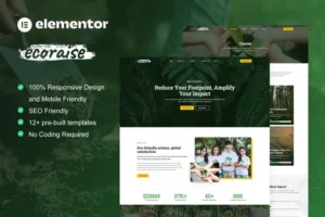 Mua EcoRaise - Environmental Charity & Nonprofit Elementor Template Kit giá rẻ