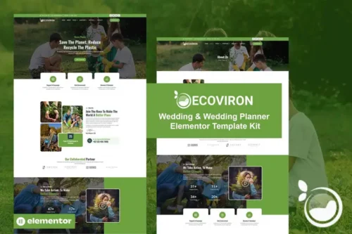 Mua Ecoviron - Ecology & Enviroment Charity Elementor Pro Template Kit giá rẻ