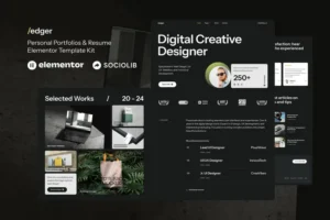 Mua Edger - Personal Portfolios & Resume Elementor Template Kit giá rẻ