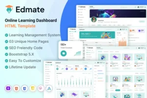 Mua Edmate - Learning Dashboard HTML Template giá rẻ