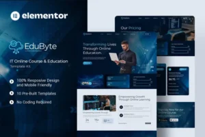 Mua EduByte - IT Online Course & Education Elementor Template Kit giá rẻ