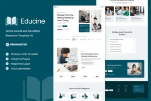 Mua Educine - Online Course & Education Elementor Template Kit giá rẻ