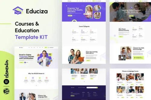 Mua Educiza - Courses & Education Elementor Template Kit giá rẻ