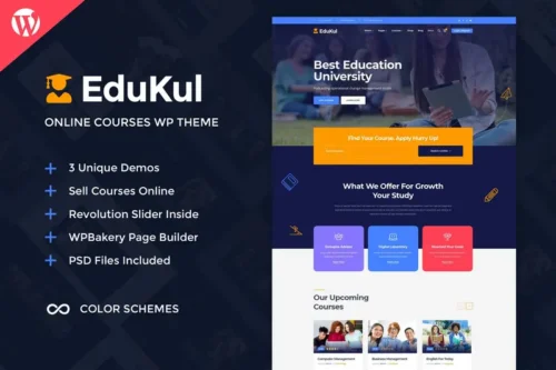 Mua Edukul | Online Courses WordPress Theme giá rẻ