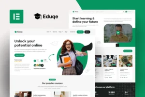 Mua Eduqe - Online Courses Elementor Pro Template Kit giá rẻ