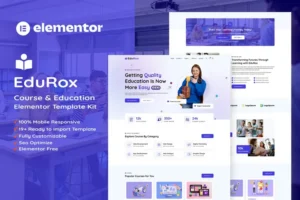 Mua EduRox - Online Course & Education Elementor Pro Template Kit giá rẻ
