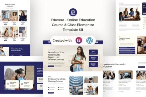 Mua Eduvera - Online Education Course & Class Elementor Template Kit giá rẻ